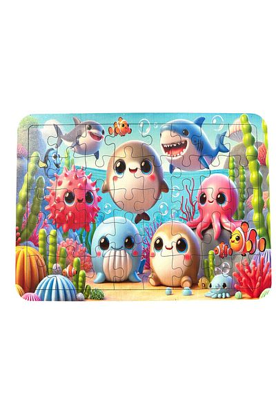 Uçandaire Underwater Puzzle 40 Piece Wooden Puzzle 31X21Cm