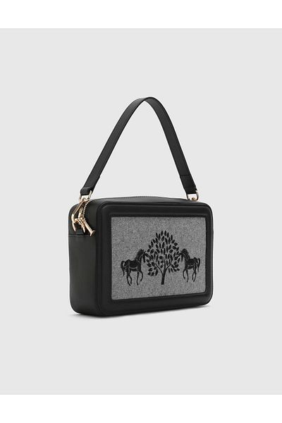 İLVİ Candice Black Genuine Leather Women's Handbag