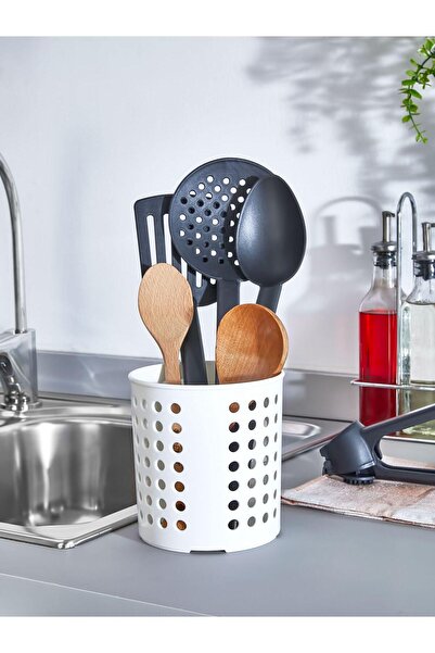 QesQin Стойка за плот - цилиндричен държач за лъжици и вертикален органайзер ...