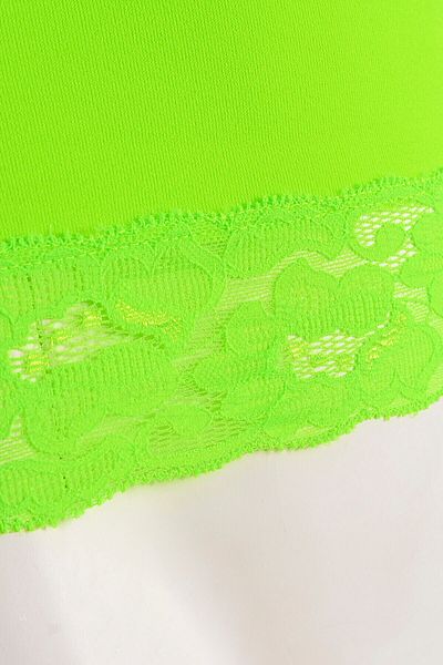 NBB Phosphor Green Seamless Lace Wide Strap Tank Top
