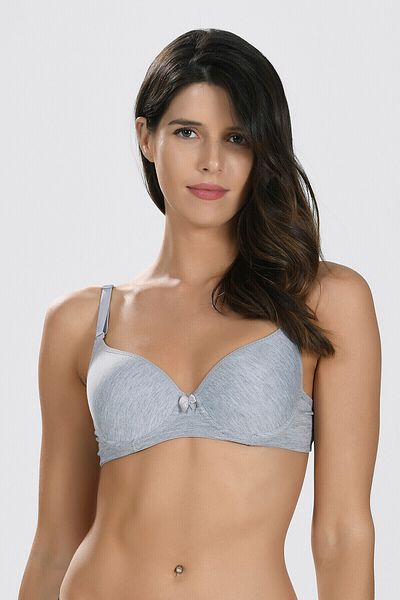 STN Gray Covered Single Bra