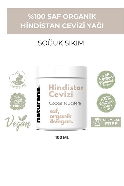 Naturana 100% Natural Organic Cold Pressed Coconut Oil 100 ml
