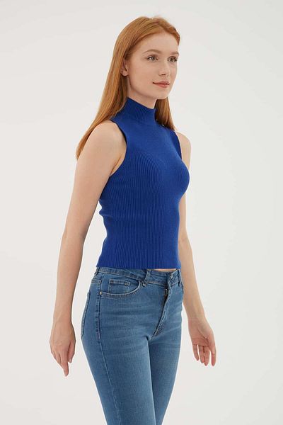 Fashion Friends Bluză Saks Knitwear - Jumătate de gât țesut