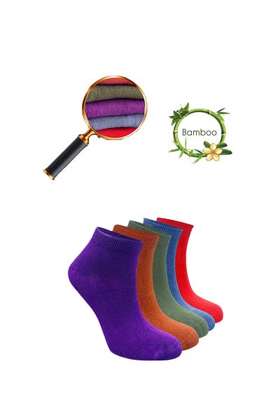 LOOKSOCKS Look Socks Women's Seamless Bamboo Booties Socks - Pack of 5