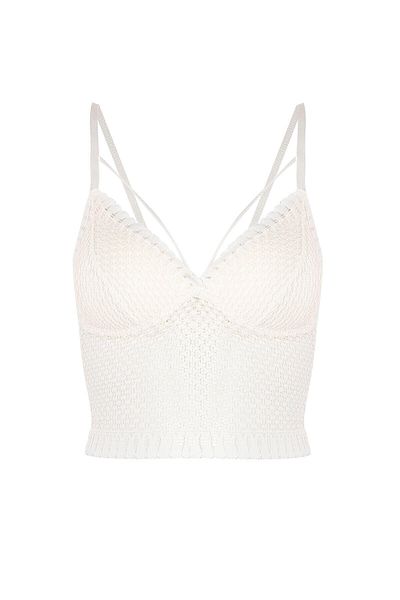LOYA Ecru Helen Mesh Bralet Bra