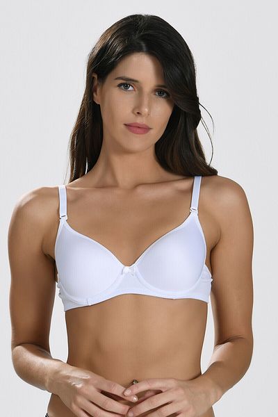 STN White Covered Single Bra