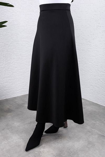 Tesettür Dünyası Fusta neagra Scuba - TSD 240941