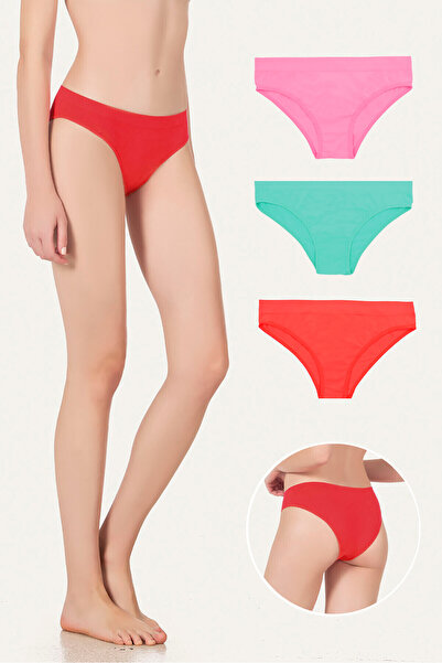NBB Neon Light Pink Turquoise Orange Seamless 3-Piece Panties