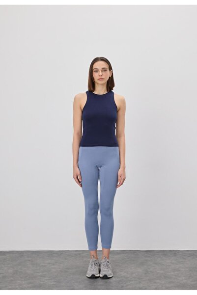 TUBİA Γυναικεία μπλούζα Zero Sleeve Navy Blue Crop