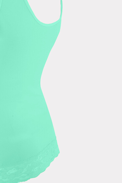 NBB Turquoise Seamless Lace Wide Strap Tank Top