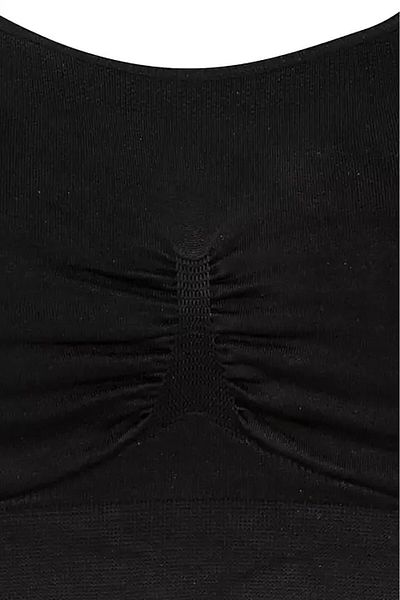 NBB Black Low-Cut Gathering Seamles Bustier