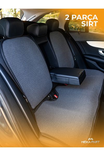 TREND Meka Part Car Seat Protective Cover 5 Pieces Universal Smoked 2+3 100% Cotton