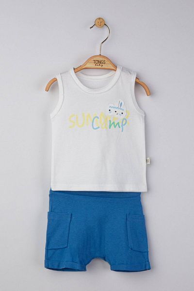 Tongs Baby Compleu 2 piese Summer Camp pentru baietei, Tongs baby Portocaliu