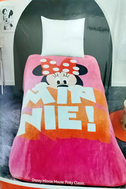 Taç Taç Lisanslı Tek Kişilik Battaniye Minnie Mouse Pinky Classic