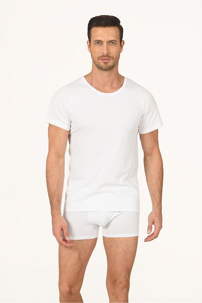 NBB White Crew Neck Undershirt Athlete