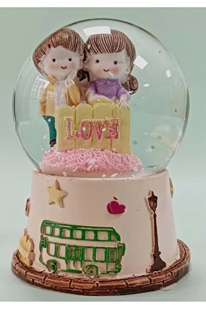 Showparty Kar Küresi Kurmalı Büyük Boy Love Sulu Küre