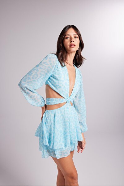 HOLLY LOLLY Modré růžové šaty