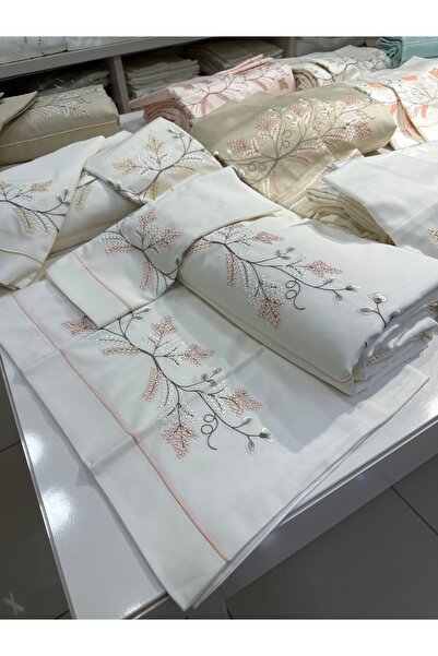 incisecrethome 100% Cotton Satin Embroidery Embroidered Duvet Cover Set - Dou...