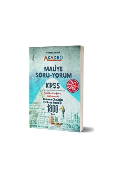 A Kadro Yayınları Maliye Soru Yorum 7.baskı