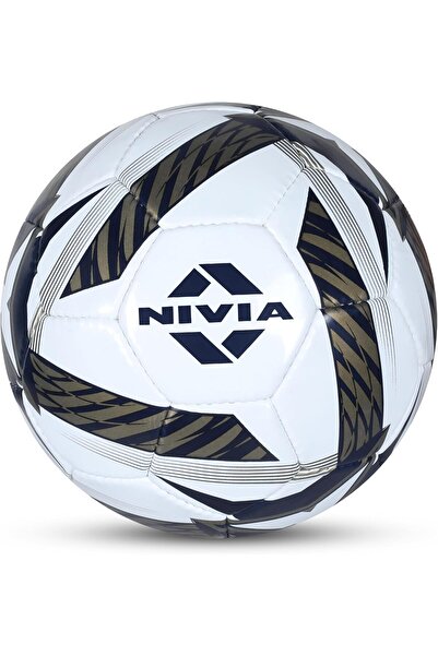 Nivia Shining Star 2022 Football | Black/white | Size 5 | Hand Stitched | Wat...