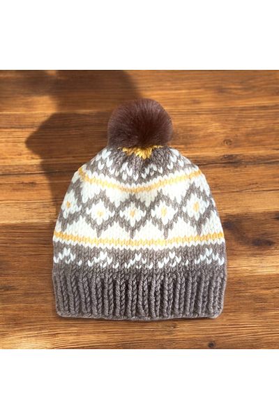 Baykuşca Orange Blue Cream Knitted Beret - New Year's Gift, Personalized, Wool Beret, Gift for Lover