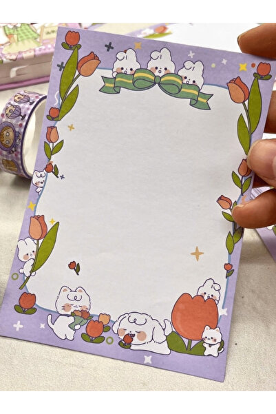 Kağıt Gemi Dükkan Lila Rengi Yapışkanlı Süsleme Kağıdı /Etiket / Süsleme sayf...