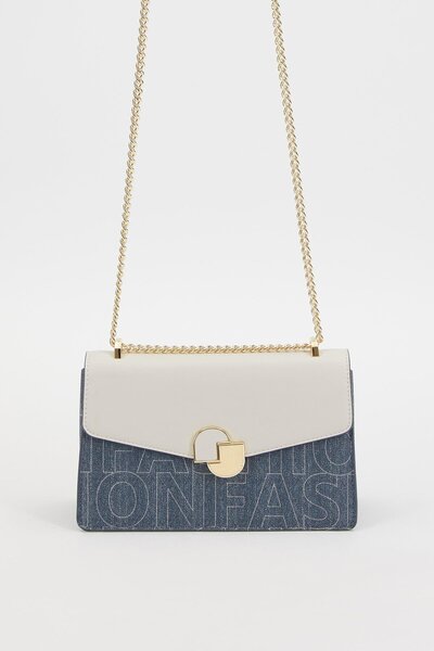 Levidor Сумка через плече з синьою тканинною фактурою - 930246