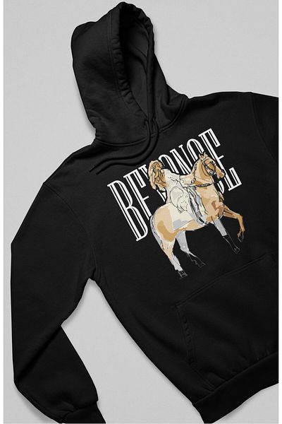 Fuddy Moda Hanorac cu glugă oversize unisex cu imprimeu Beyonce