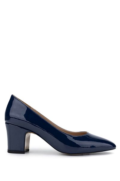 Tamer Tanca Women's Vegan Navy Blue Heeled Shoes