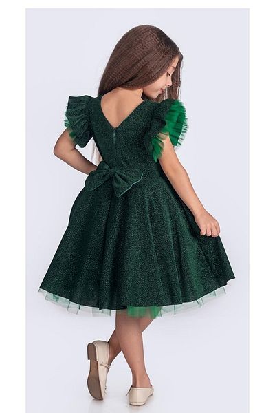 Mnk Baby&Kids Rochie de seara pentru fete verde - Glitter and Your Lucky M00669