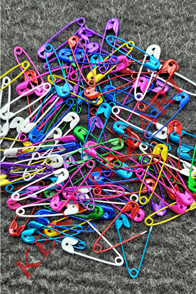 Kezban Tekstil 50 bucăți mini ac furculiță - 2 cm cu siguranță colorată 1 cutie