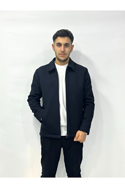 ZENELLİ Чоловічий поло з коротким коміром, темно-синій