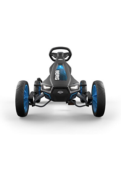 BERG Erg Rally Apx Blue Pedal Go-Kart, Ages 4-12 – Led Headlight, Adjustable Seat & Parking Brake