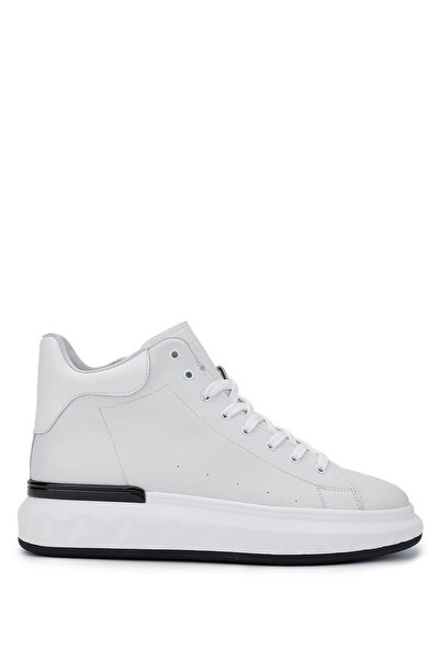 Tamer Tanca Men's Genuine Leather White Boots Shoes