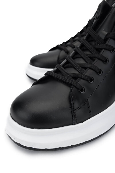 Tamer Tanca Erkek Hakiki Deri Siyah Bot Ayakkabı