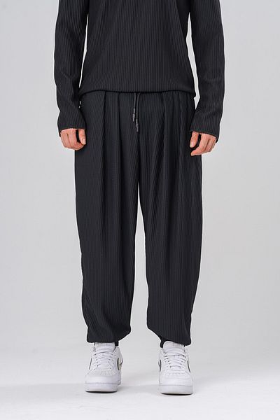 go gang own Πλισέ χαλαρό Shalwar με ραβδωτή μέση και ελαστικό πόδι