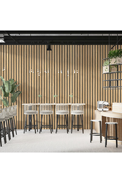 dreamwall Dekoratif Ahşap Çizgili Duvar Kağıdı - Ev ve Ofis Dekor - EN X BOY