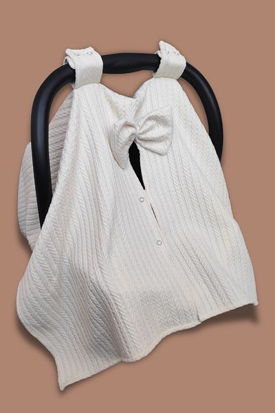 nelcollection Knitted Pique Stroller Cover, 100% Cotton