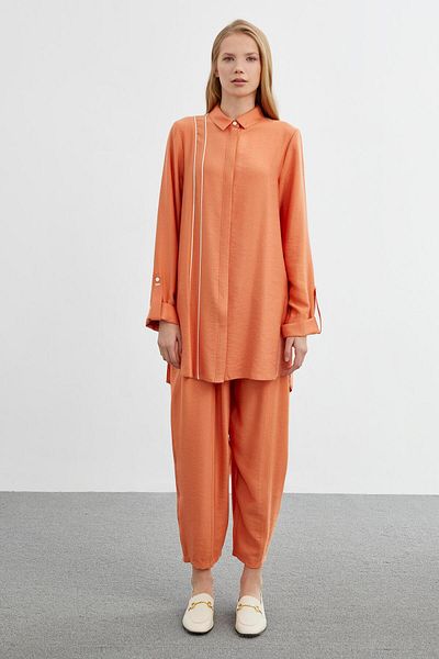Zühre P-0184 Μοντέλο Salmon Shalwar Παντελόνι