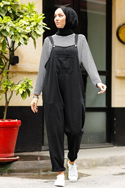 InStyle Lindy Askılı Salopet - Siyah