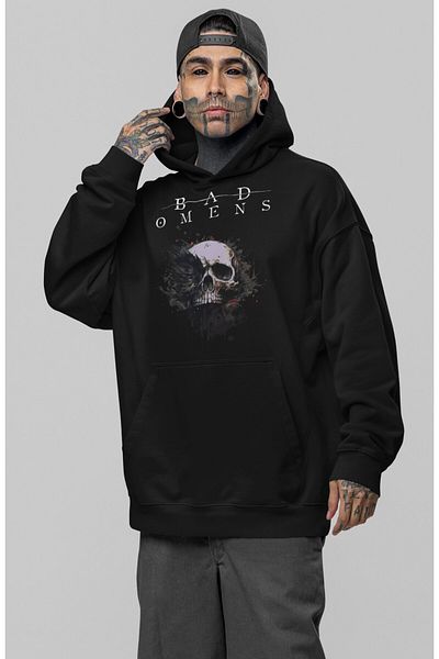 Fuddy Moda Bad Omens Printed Unisex Oversize Hooded Sweatshirt and Hoodie