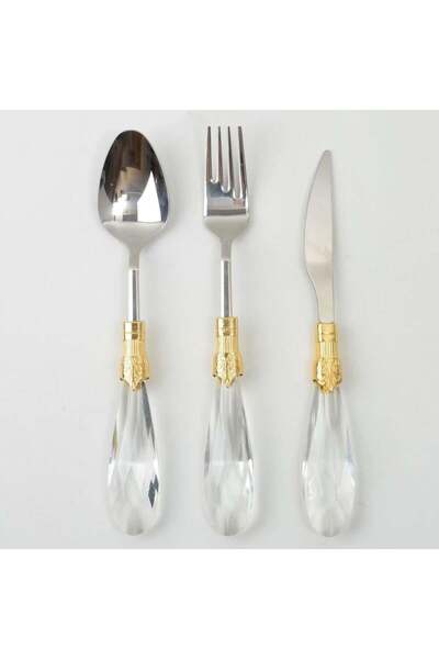 ÇAMLICA HOME 18 Parça Yemek Çatal Kaşık Bıçak Seti Altın