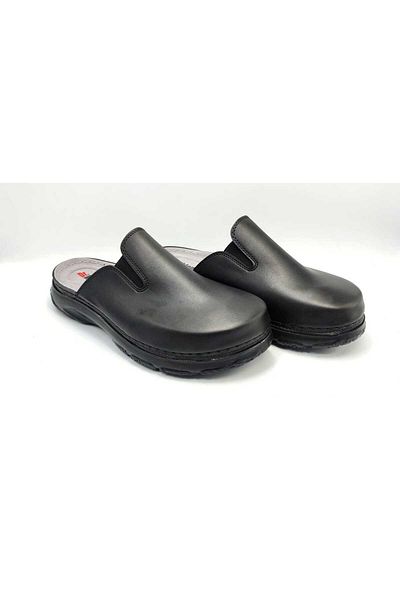 DR KLOMPA Ανδρικές Παντόφλες MS1042 Μαύρες Fanetta Orthopedic Sabo Slippers