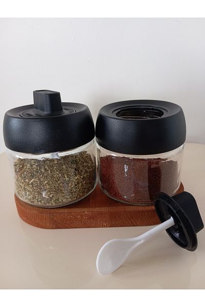 BÜYÜLÜ HOME Set of 2 Self-Loupled Lockable Chubby Spice Rack