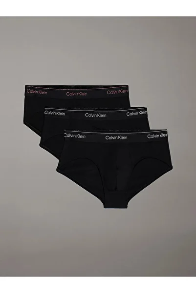 Calvin Klein Men's 3-Piece Stripe Band Colored Black Underpants 000Nb4075A-Q6A