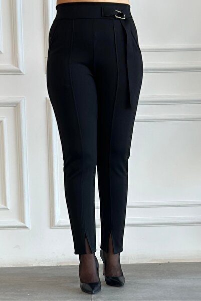 yb yağmur butik Pantaloni cu talie înaltă Colanți cu detaliu cu fantă