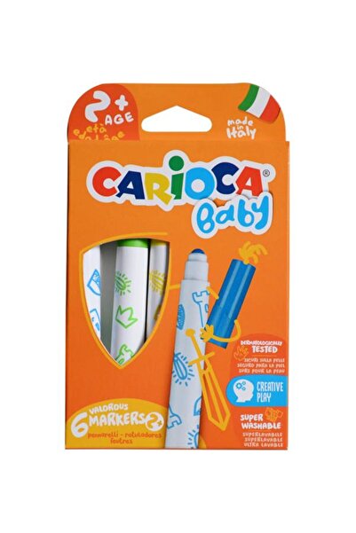 carioca Teddy Şekilli Mum Boya ve Baby Marker 2 Adet Boyama Seti