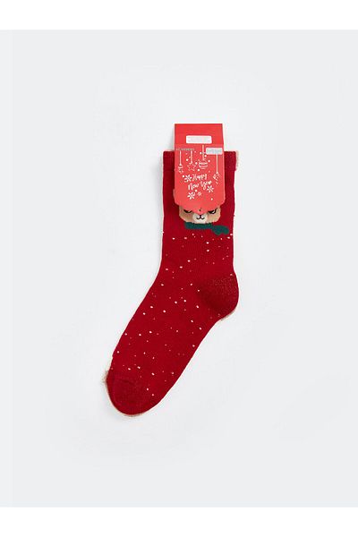 LC Waikiki Lcwk New Year's Themed Girl's Socks 2-Piece