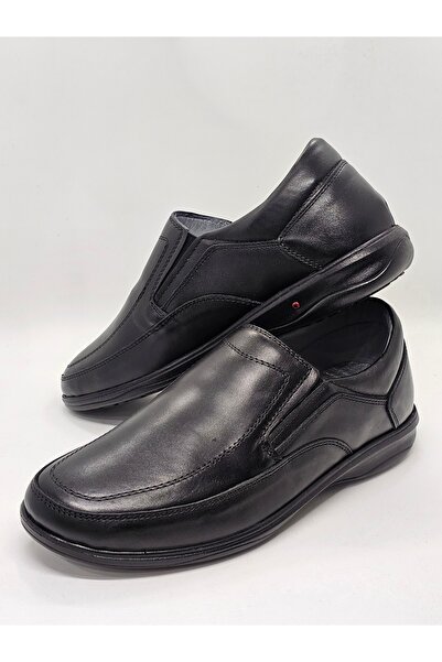 İzderi Diyabetik 4 Mevsim Tam Ortopedik Hakiki Deri Bağcıksız Erkek Ayakkabı