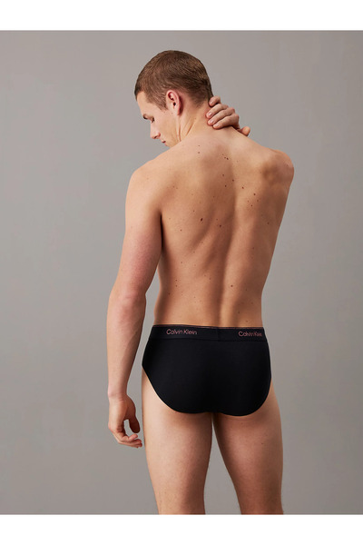 Calvin Klein Erkek 3'lü Şerit Bantlı Renkli Siyah Külot 000NB4075A-Q6A